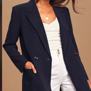 Make Your Mark Oversized Double Breasted Blazer